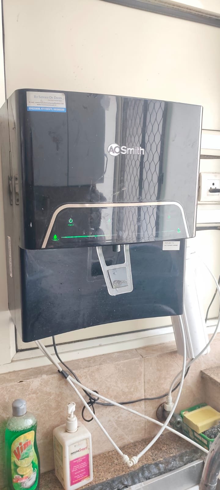 AO Smith RO purifier installed