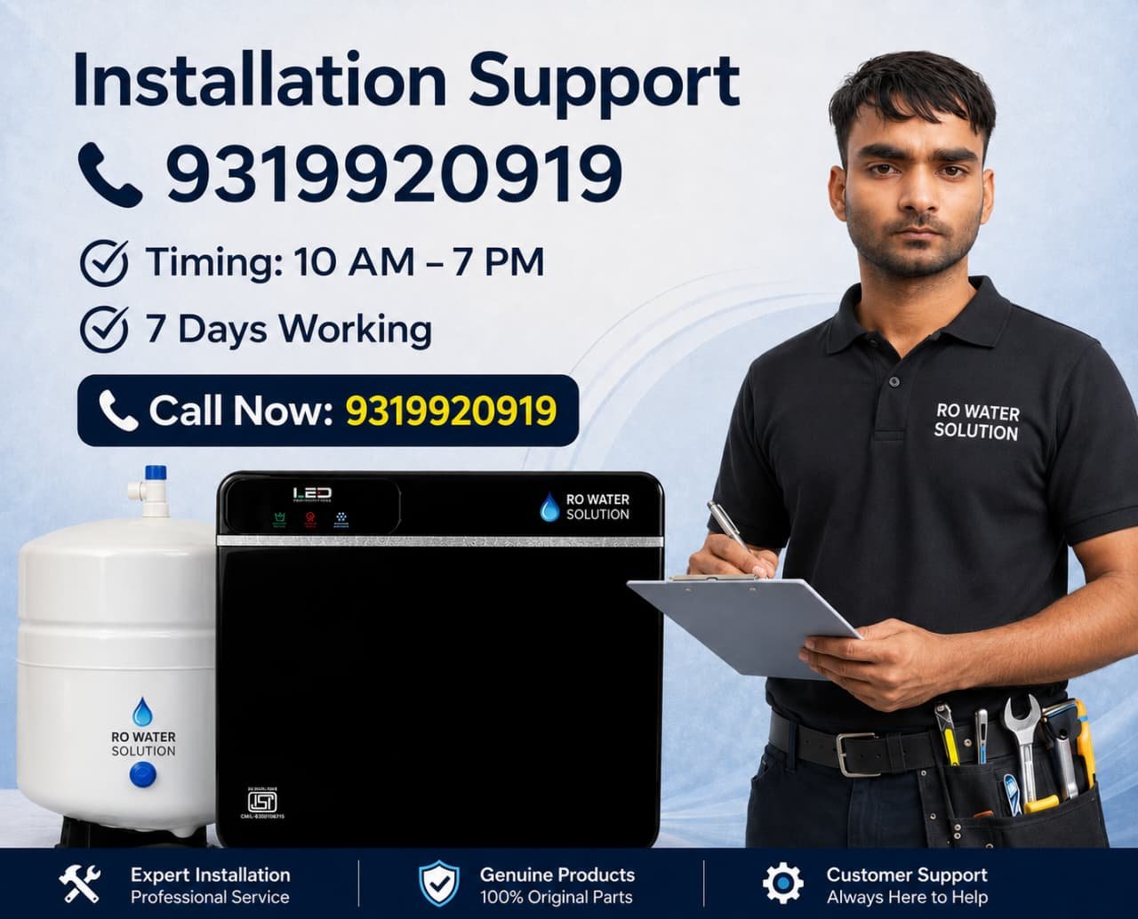 Ro Water Solution installation support in Noida